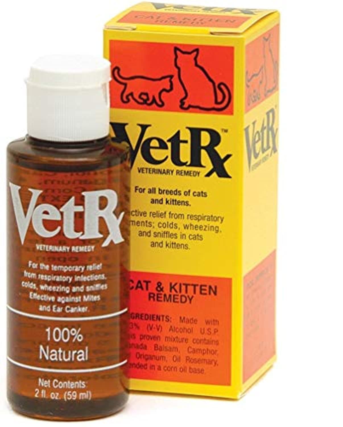 Vet RX: bouteille-remède naturel pour chat et chaton, usage pratique