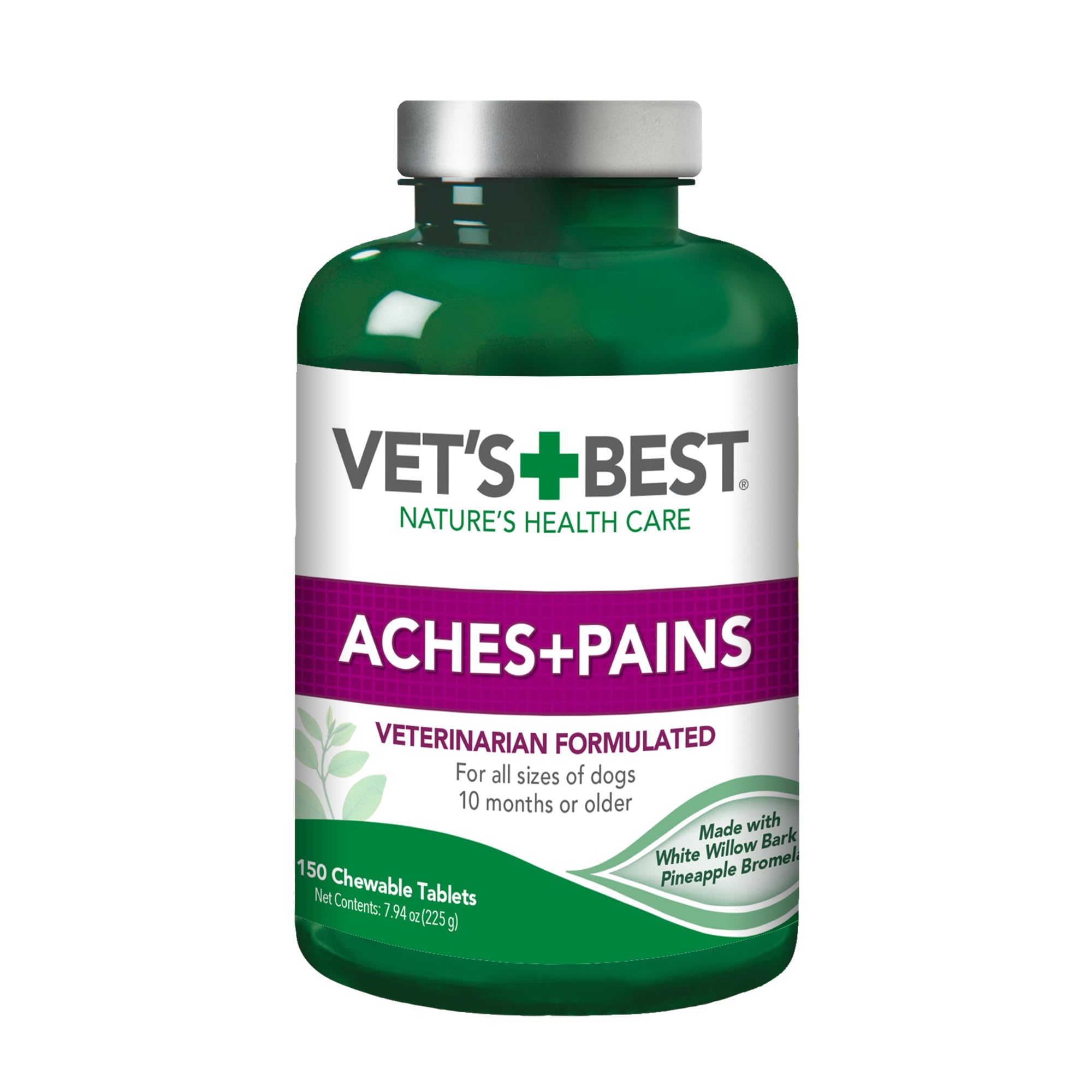 Vet’s Best Aches + Pains – bouteille de tablettes pour chiens actifs et articulations en soutien.
