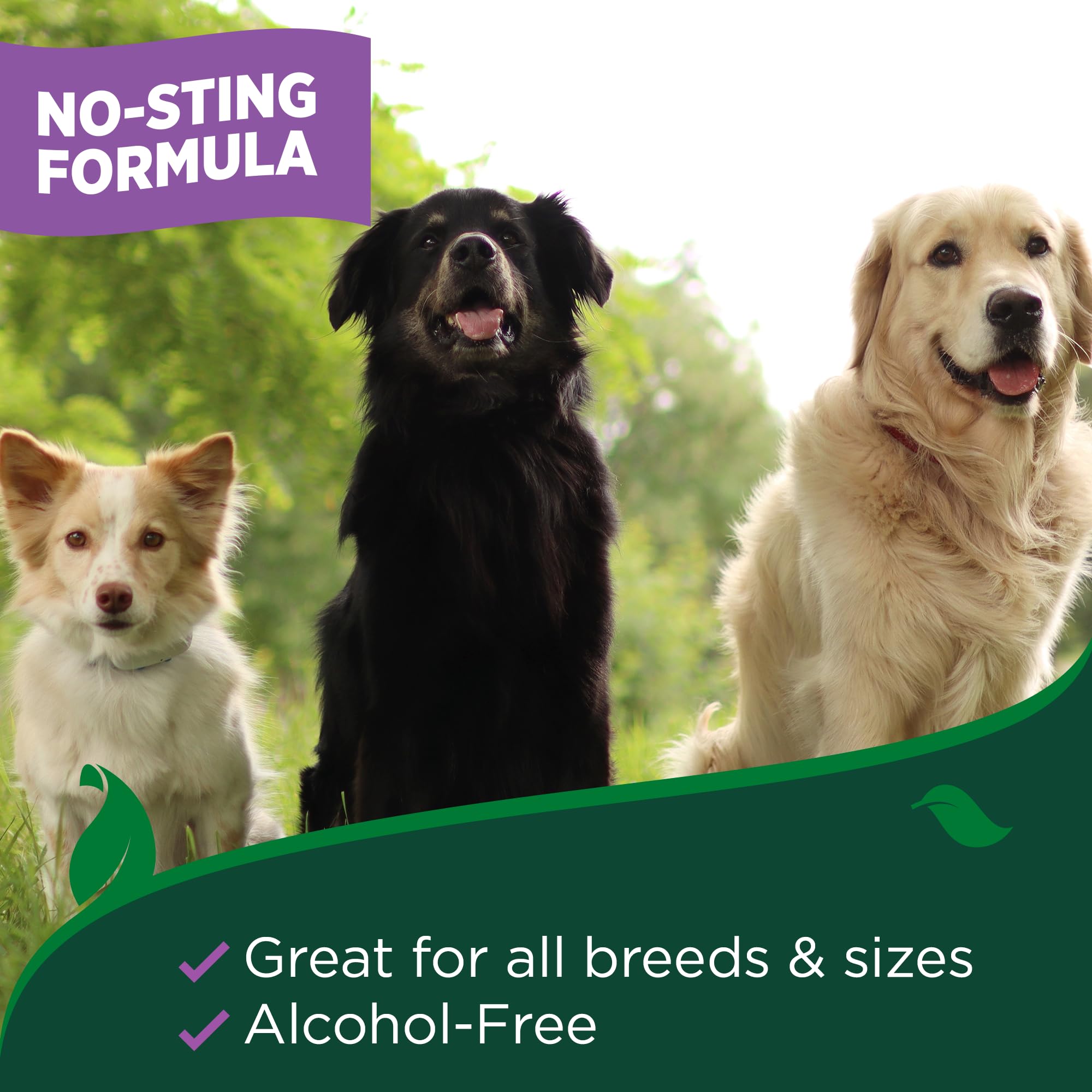 Vet's Best Allergy Itch Relief Spray emballage pratique facilite l application.