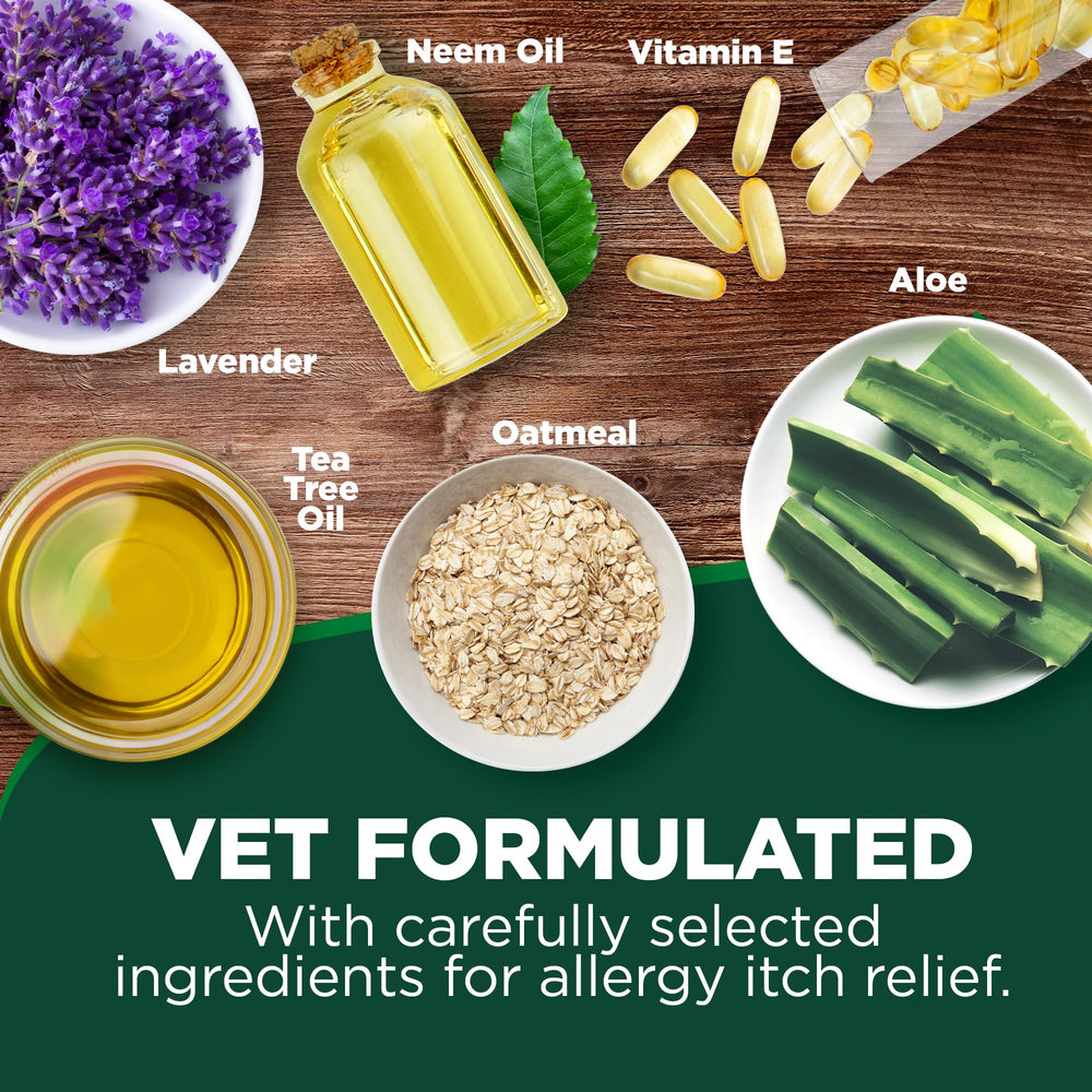 Vet's Best Allergy Itch Relief Spray emballage pratique facilite l application.