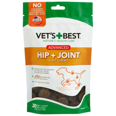 Vet's Best Advanced Hip & Joint, bouteille, soutien mobilité quotidienne.