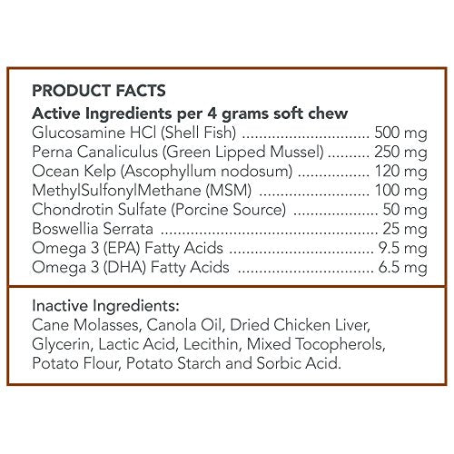 Liste d'ingrédients Vet's Best, formule complète.