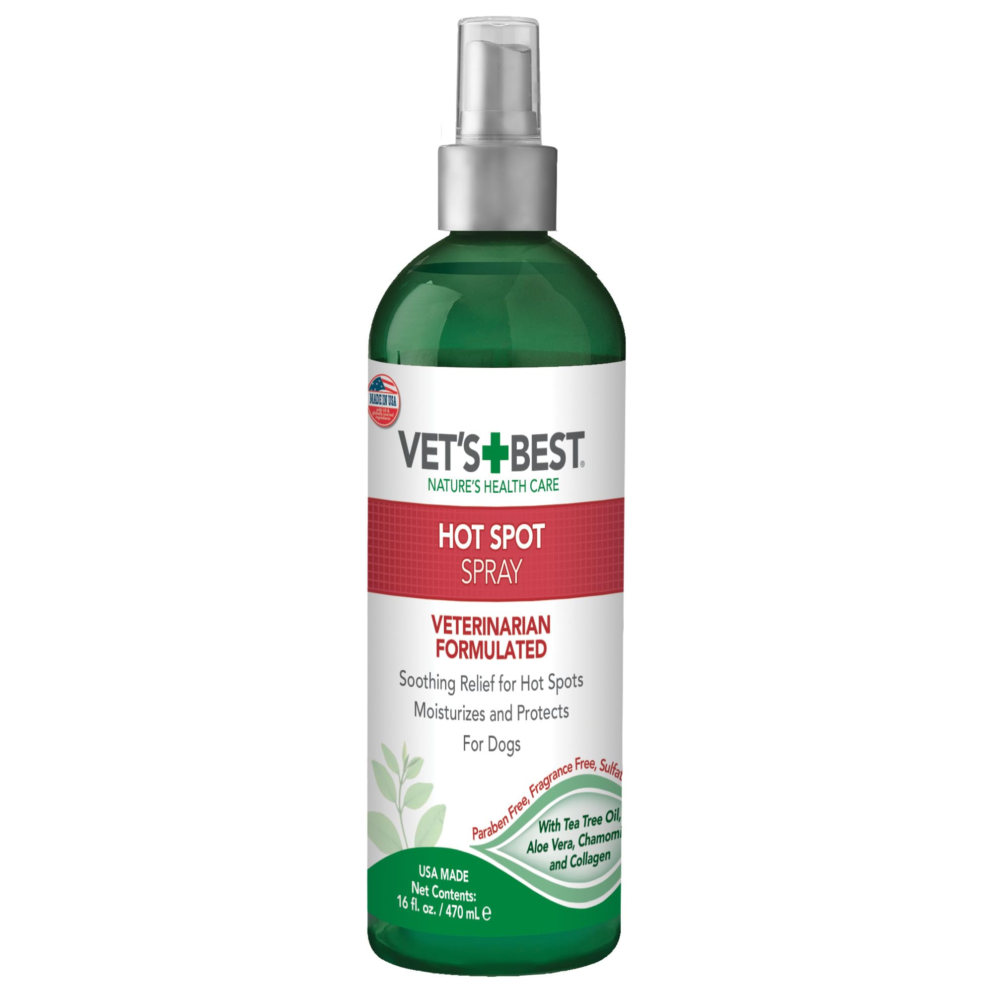Vet's Best – bouteille spray zone irritée; soulage rapidement les démangeaisons chez le chien.