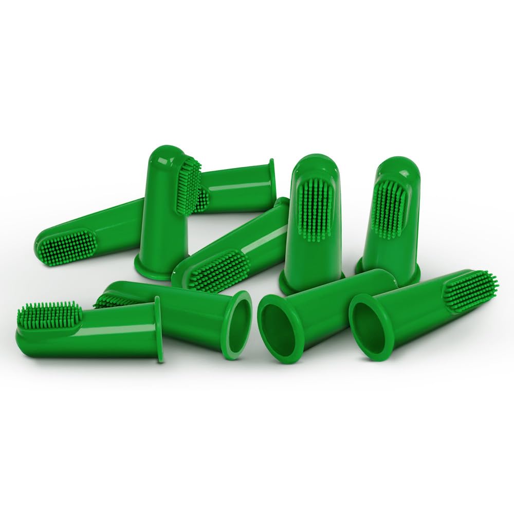 Vet's Best Brosse-dent-doigt : outil pratique pour apaiser et nettoyer les dents des chiens et chats.