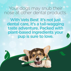 Vet's Best Brosse-dent-pour-chien-et-chat: entretien bucco-dentaire simplifié et agréable.