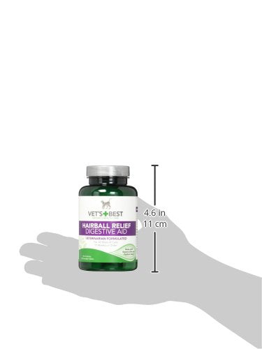 Vet's Best chat-racine-guimauve-papaye: produit conçu pour favoriser l'élimination des poils