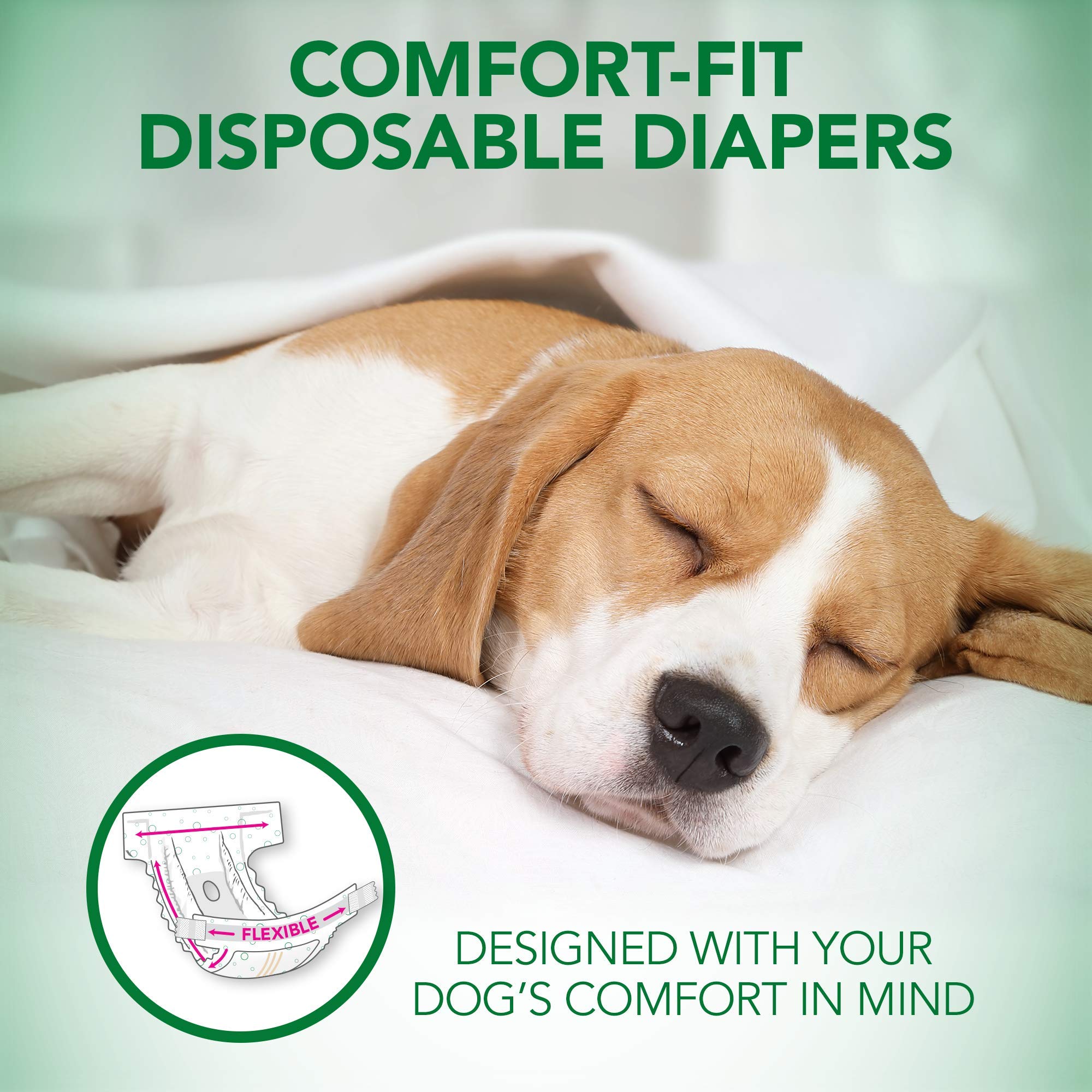 Vet’s Best Comfort Fit indicateur d’humidité: sait quand changer.