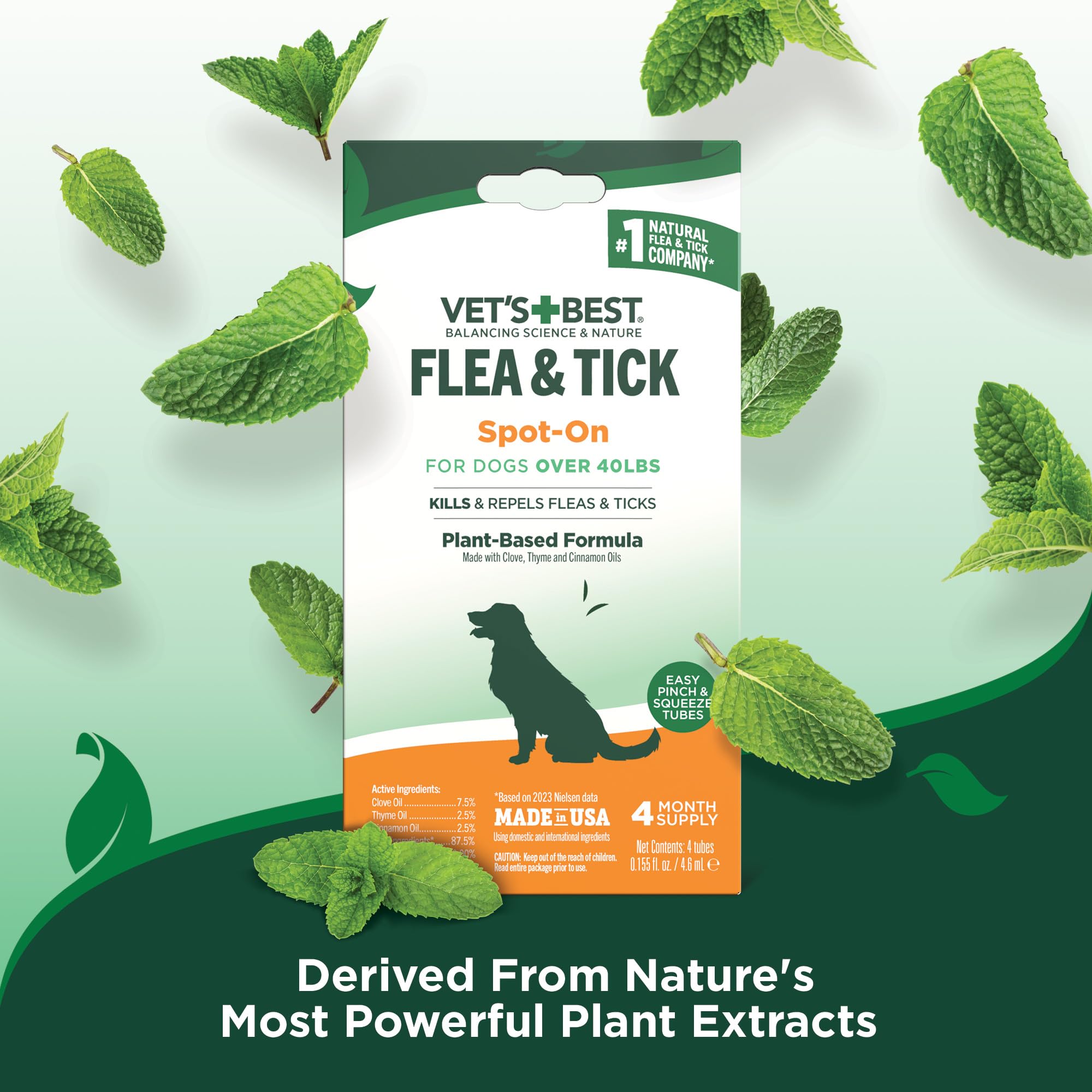 Vet's Best - produit fabriqué aux États-Unis avec ingrédients de qualité.