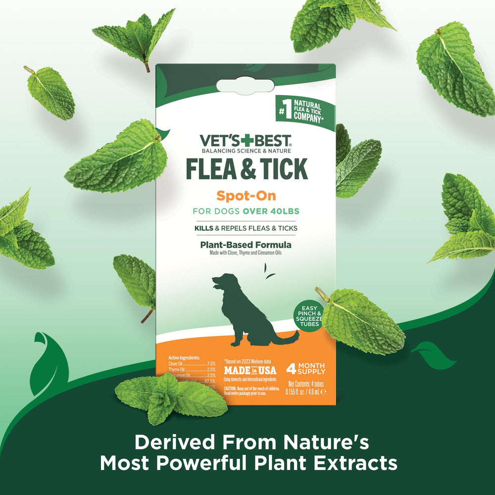 Vet's Best - produit fabriqué aux États-Unis avec ingrédients de qualité.