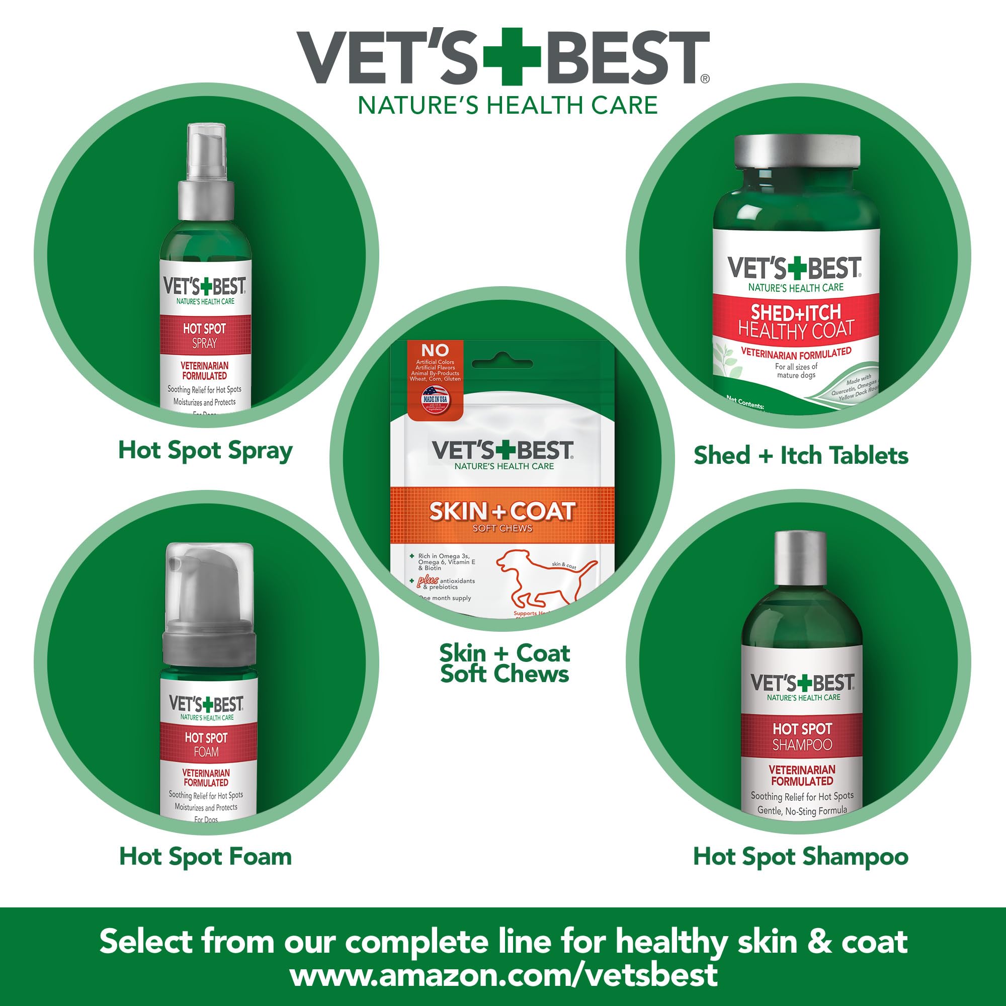 Vet's Best – traitement zone irritée efficace sans stéroïdes.
