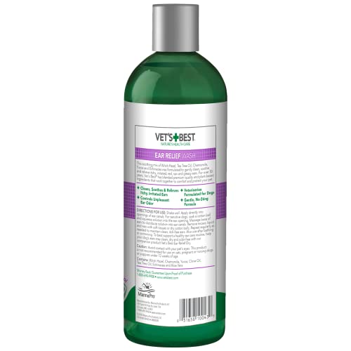 Vet's Best LAVAGE OREILLES CHIEN – versement facile pour une application douce et rapide
