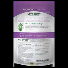 Vet's Best Probiotic Soft Chews – etiquette claire, usage quotidien recommandé.