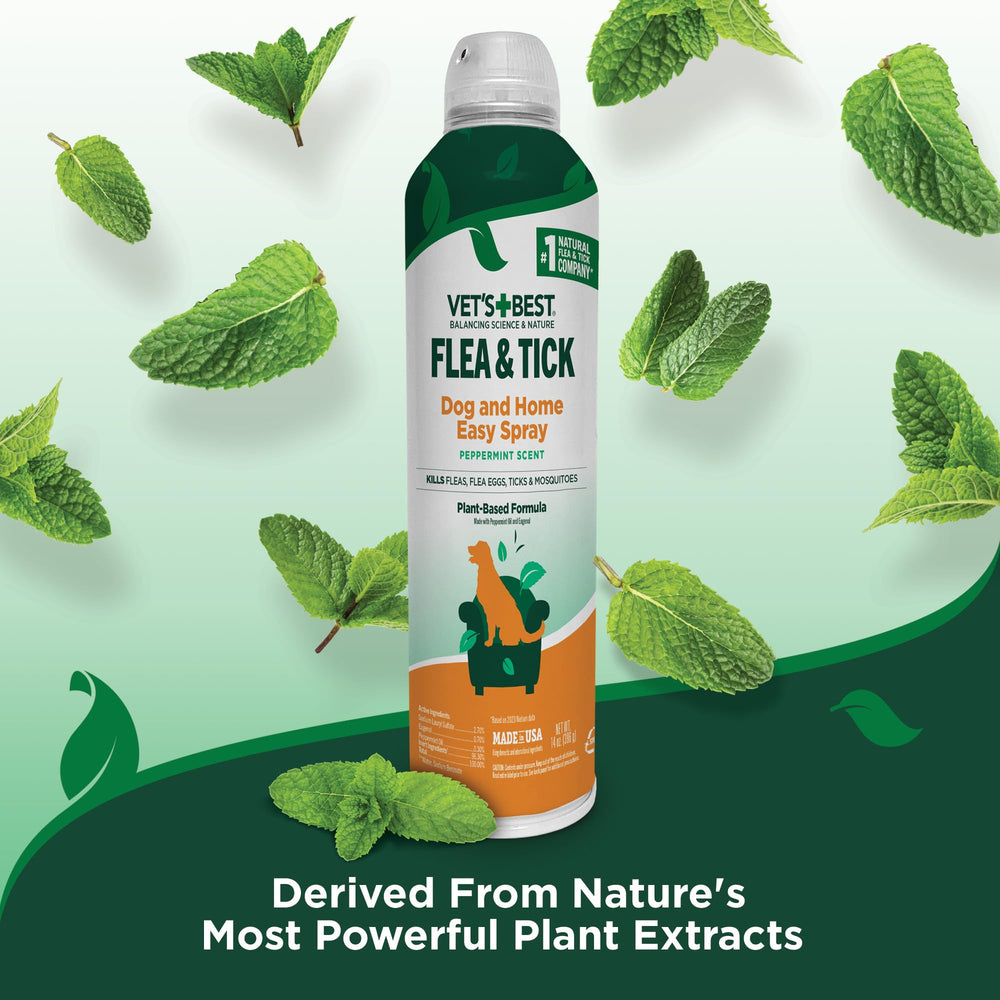 Vet's Best menthe poivrée et girofle pour parfumer et protéger.