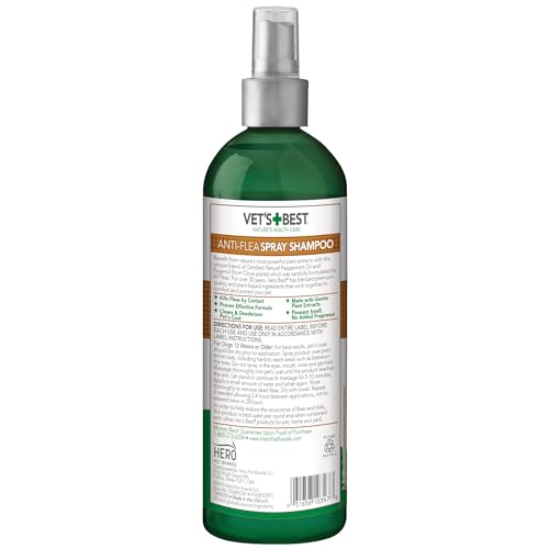 Vet's Best spray sur le poil du chien, application rapide