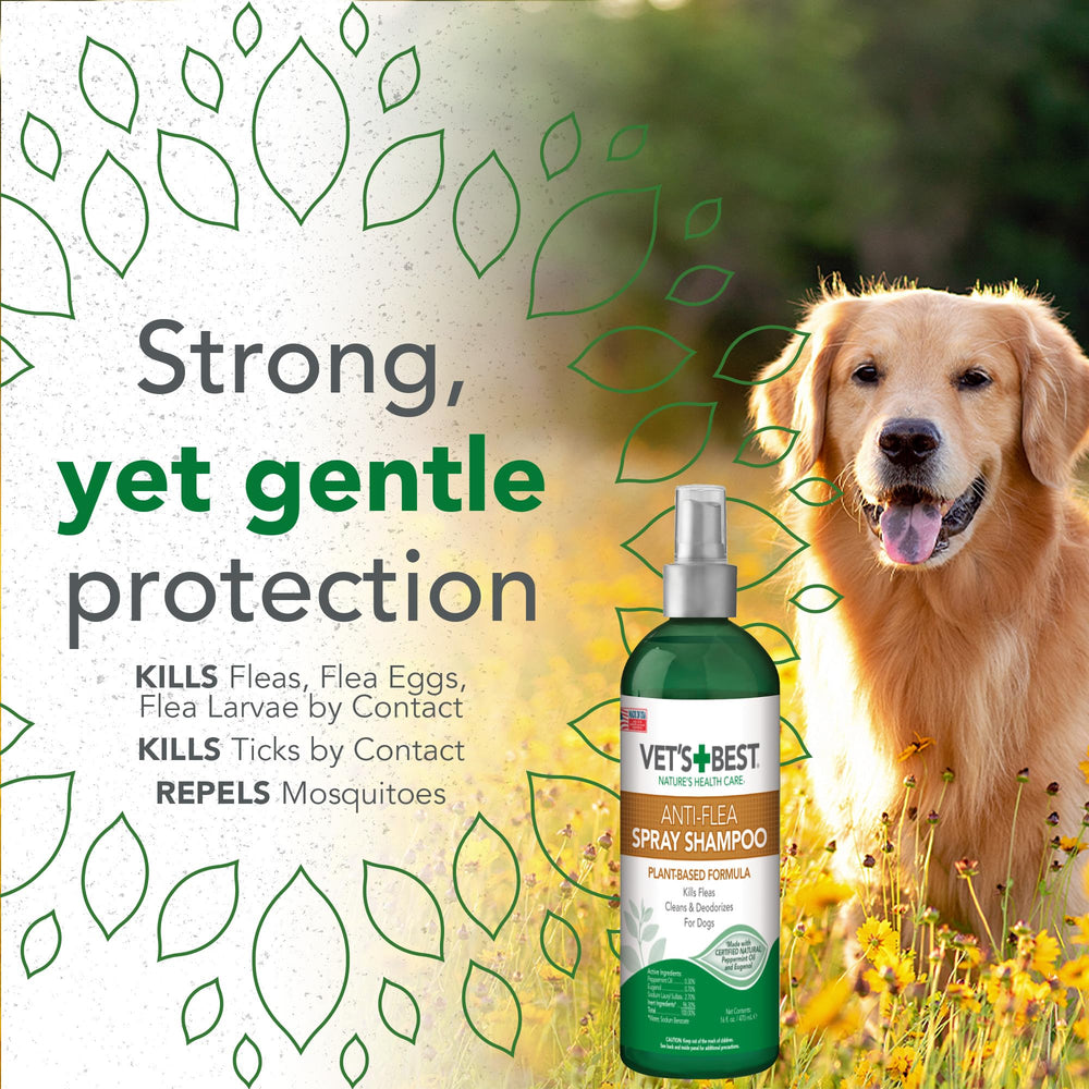 Vet's Best spray shampoing poil chien non tachant