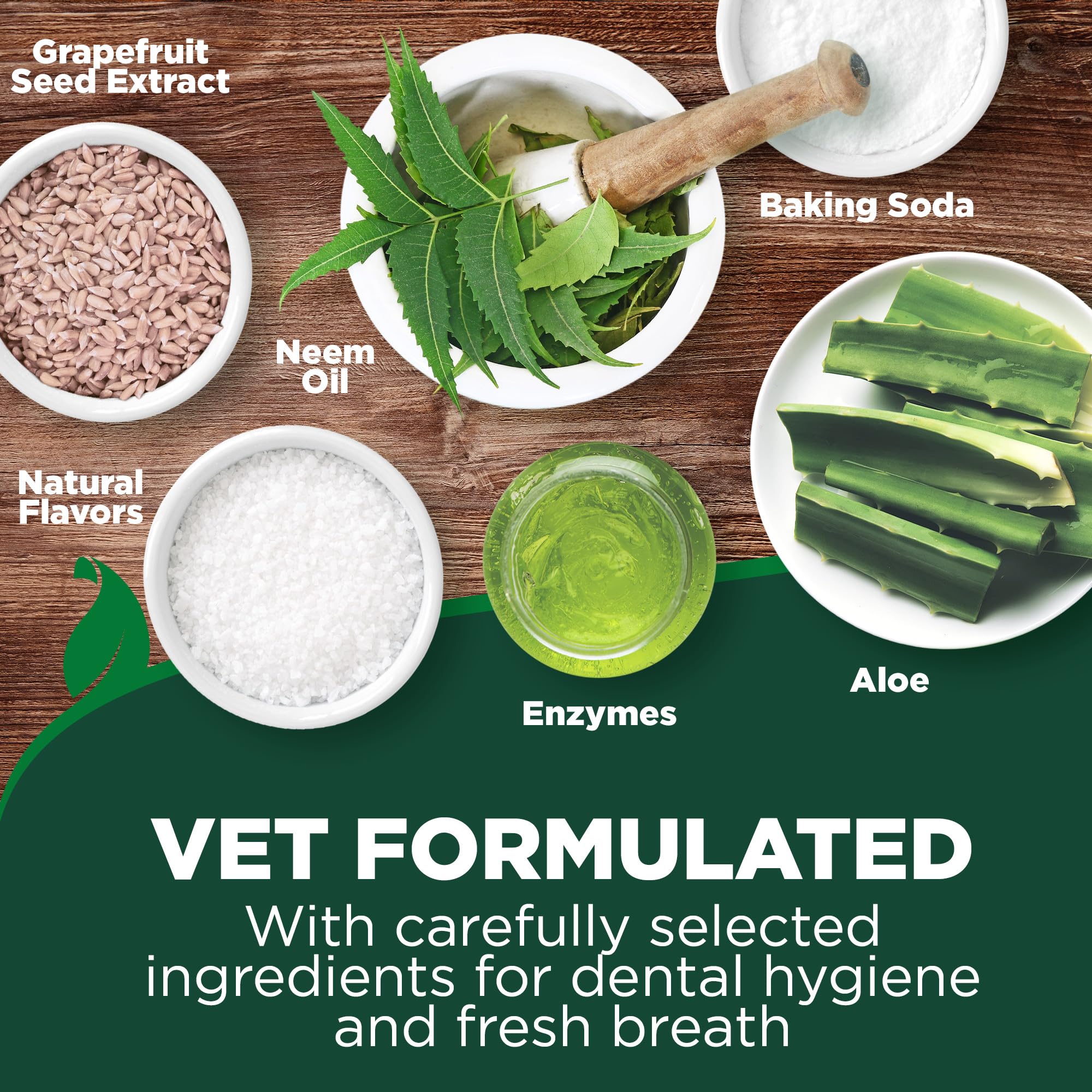 Utilisation quotidienne avec Vet's Best favorise une hygiène buccale régulière.