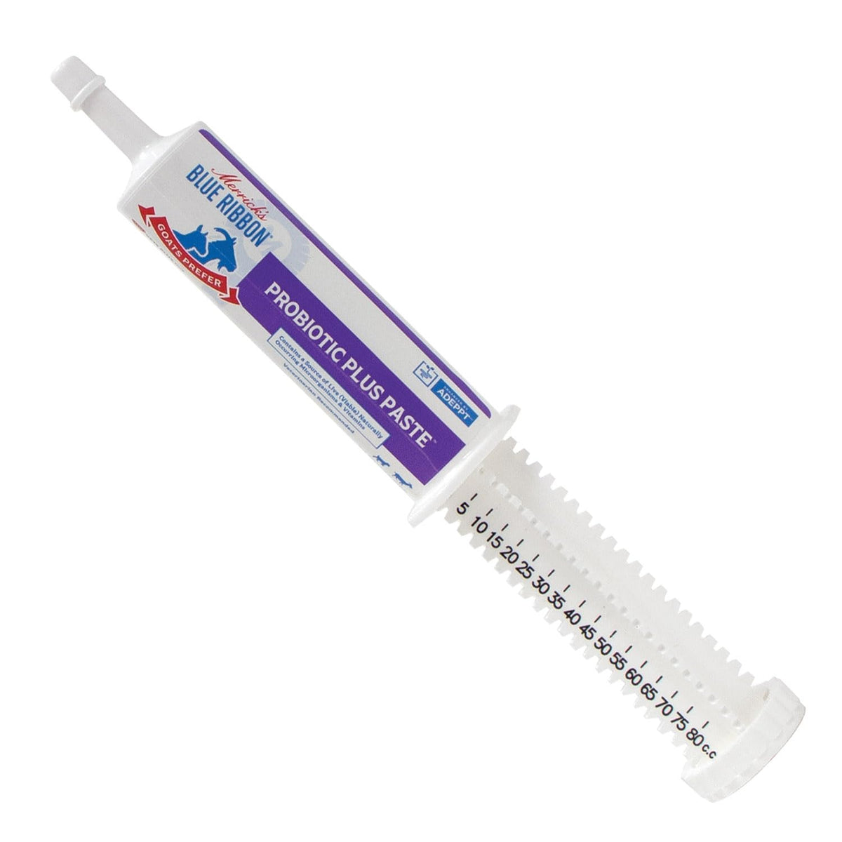 Vet's Plus Bomac Goats Pref Probiotic Paste 80cc, soutien digestif pour ruminants.