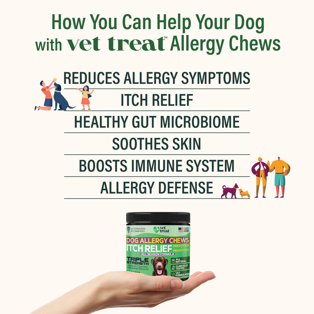 Vet Treat friables-allergie-chien: friables appétissants aidant potentiellement à soulager les démangeaisons.