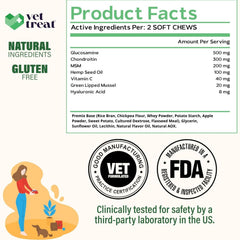 Vet Treat glucosamine — chien en marche pour une mobilité améliorée