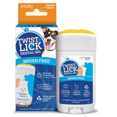 Vetality Twist + Lick – boîte de gel dentaire chien, haleine plus fraîche possible.