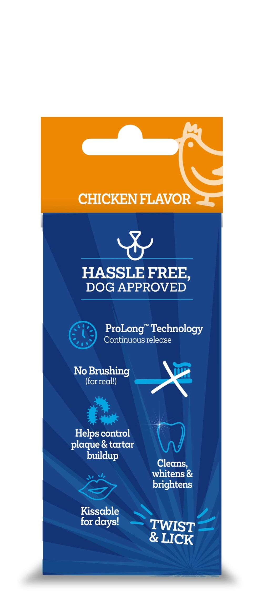 Vetality Twist + Lick – tube gel dentaire chien, application rapide et facile.
