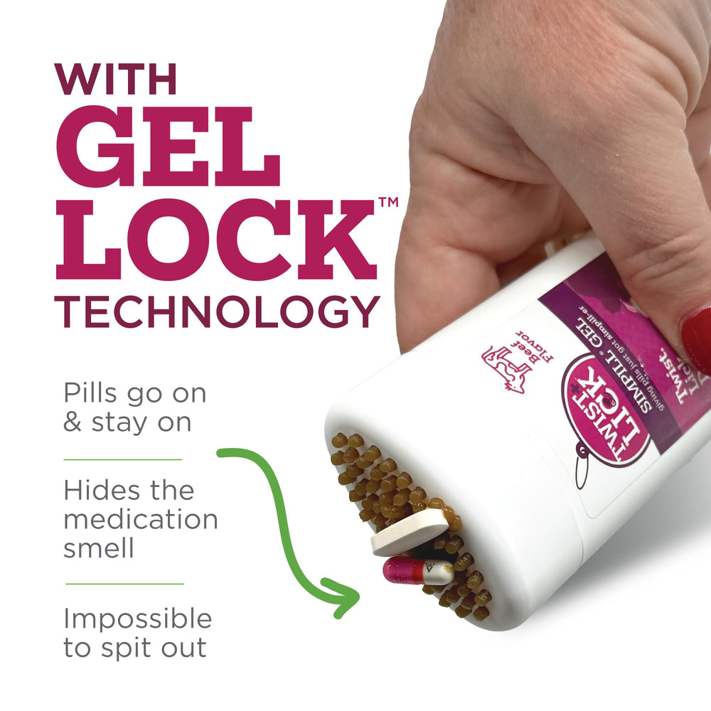 Vetality Twist Lick SimPill emballage compact reflétant le design Vetality.