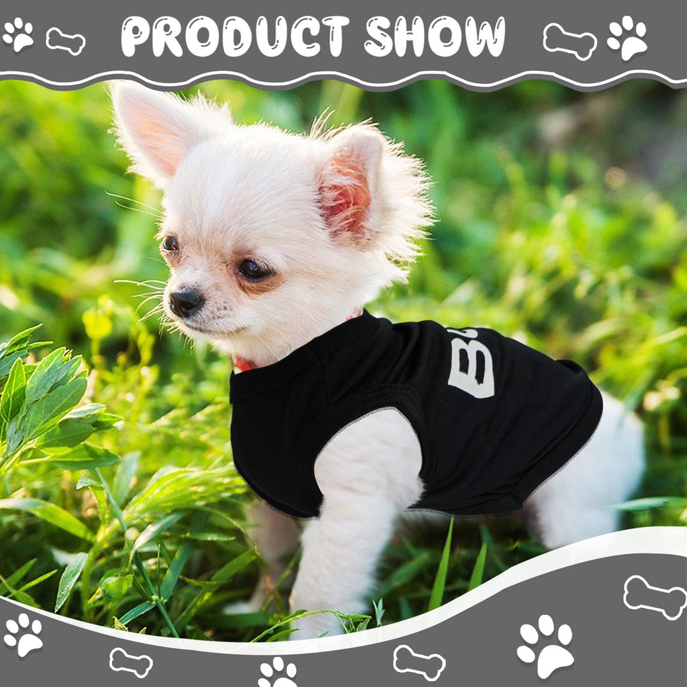 vetements-chien-petit-noir-securite chemise-motif-2, design simple et facile à assortir.