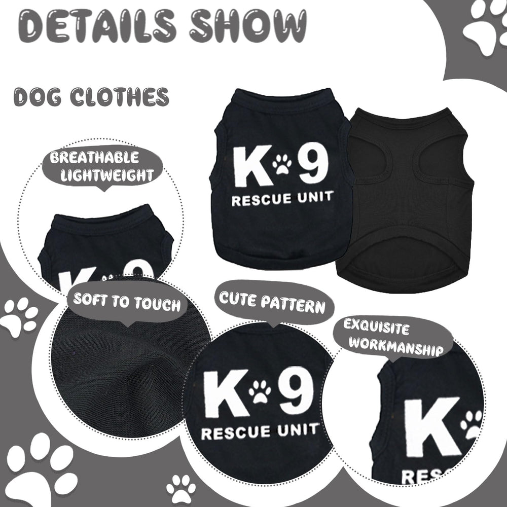 vetements-chien-petit-noir-securite chemise-motif-4, idéal pour chihuahua et yorkshire.