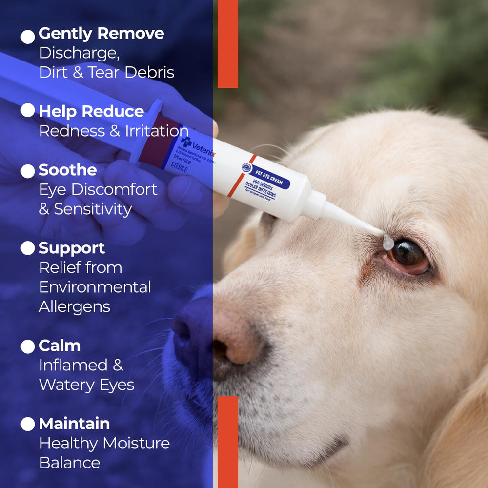 Vetenix Crème Yeux cheval, formulation apaisante pour le contour des yeux.