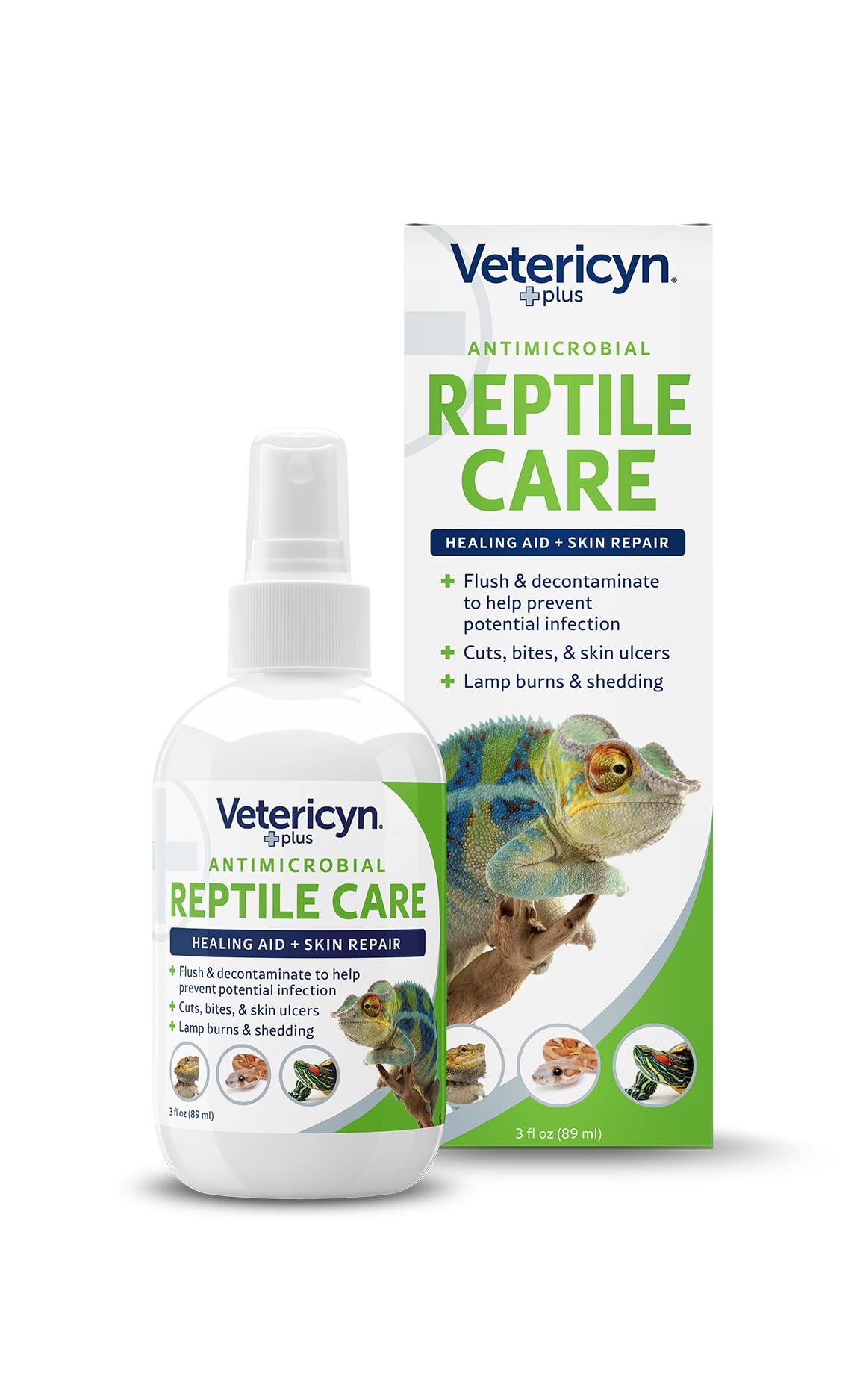 Vetericyn Plus Aérosol Reptile Plaies : soutien à la réparation cutanée.