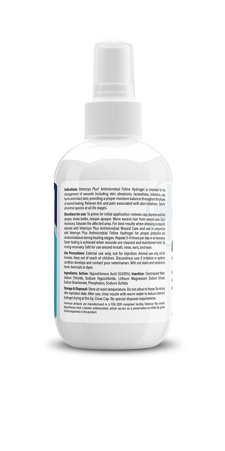 Bouteille Vetericyn Plus Chat d'hydrogel, soin ciblé