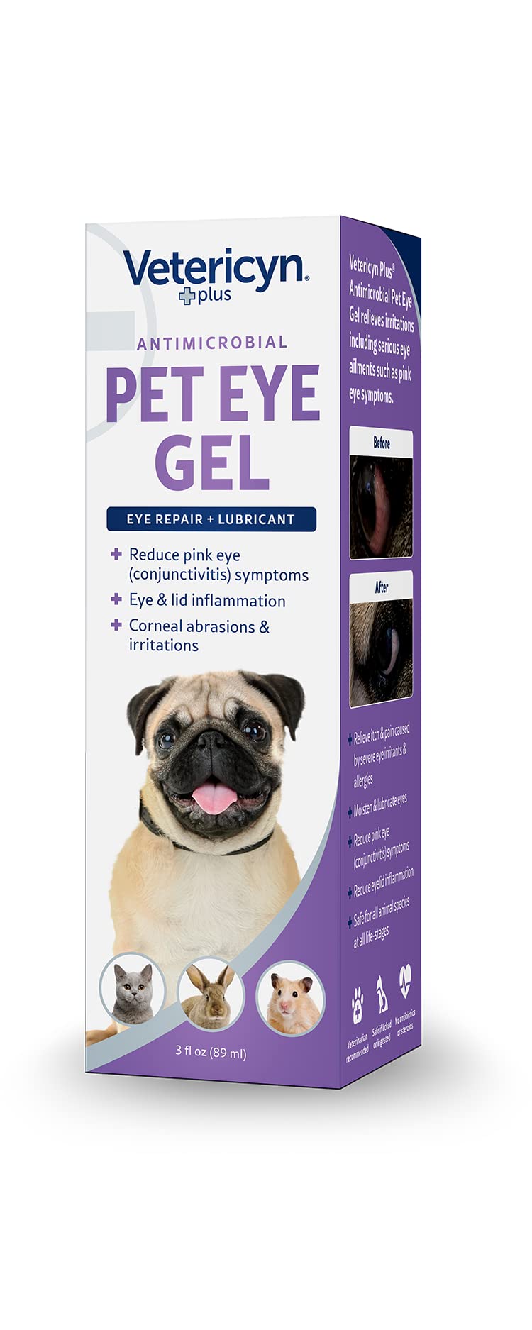 Texture gel douce de Vetericyn Plus Eye Gel, facile à répartir sur l’œil.
