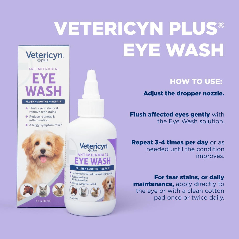 Vetericyn Plus recommandé par vétérinaire pour l’hygiène oculaire des chiens et chats.