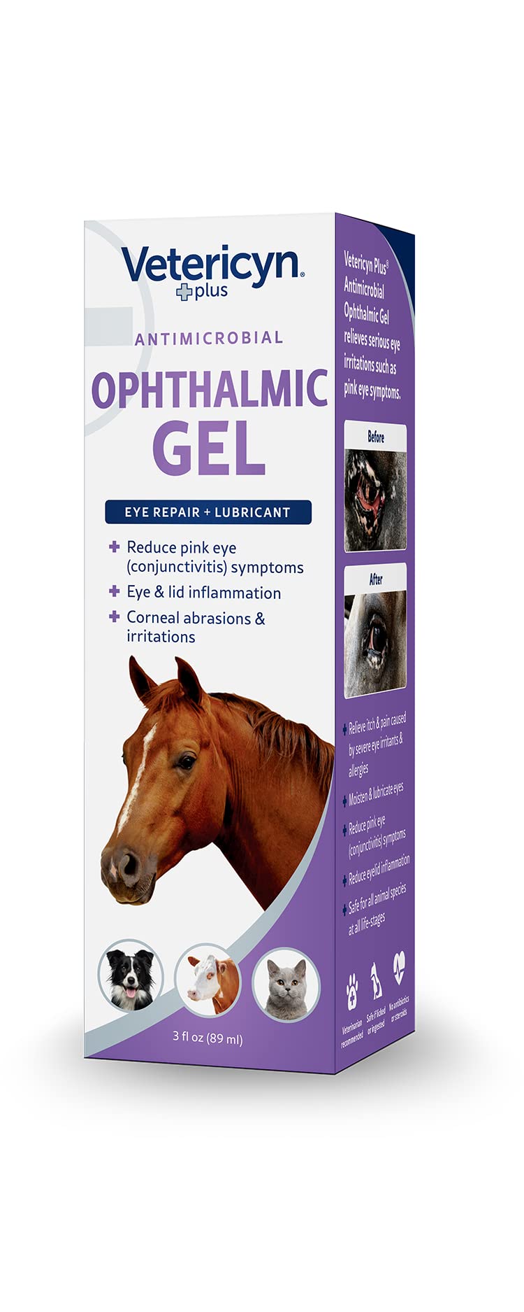 Utilisation domestique pratique du gel oculaire Vetericyn Plus pour cheval.