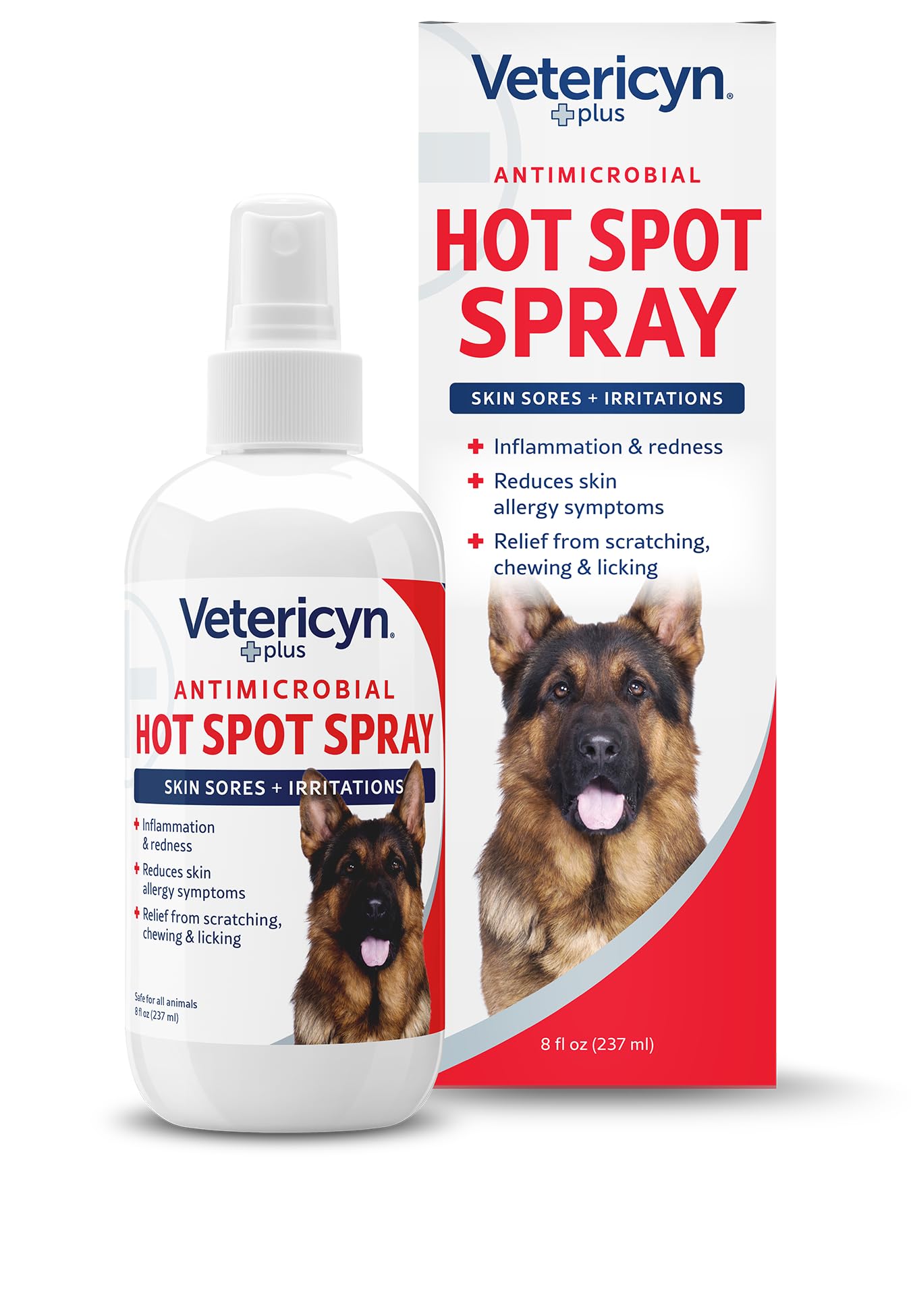 Flacon Vetericyn Plus pour zones irritées, 8 oz prêt à l'emploi