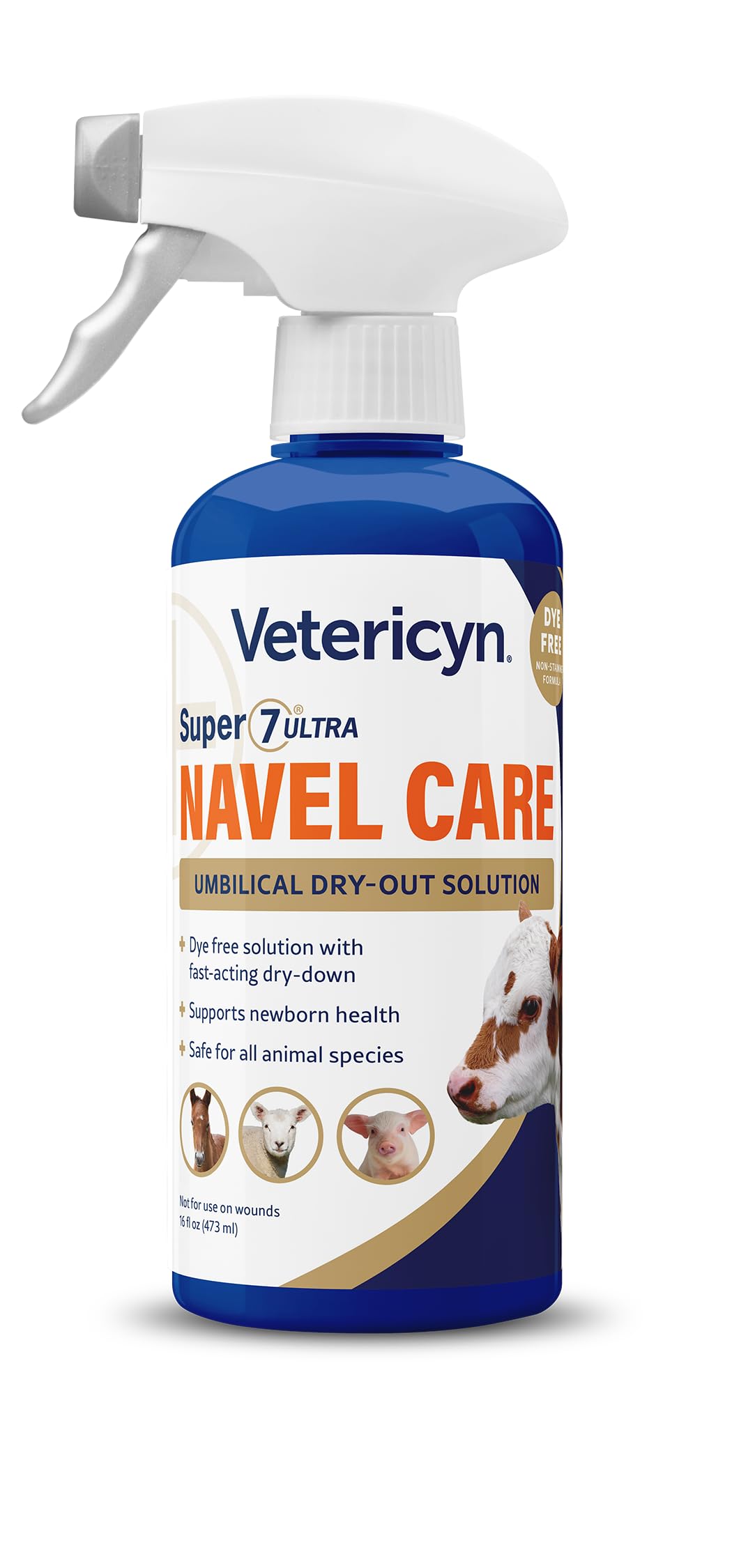 Vetericyn Super7 Ultra, spray ombilical-bouteille: désèche rapidement le cordon après la naissance.