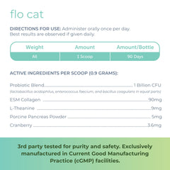 Bol nourriture Flo Cat Cranberry avec supplément, moment de soin calme.