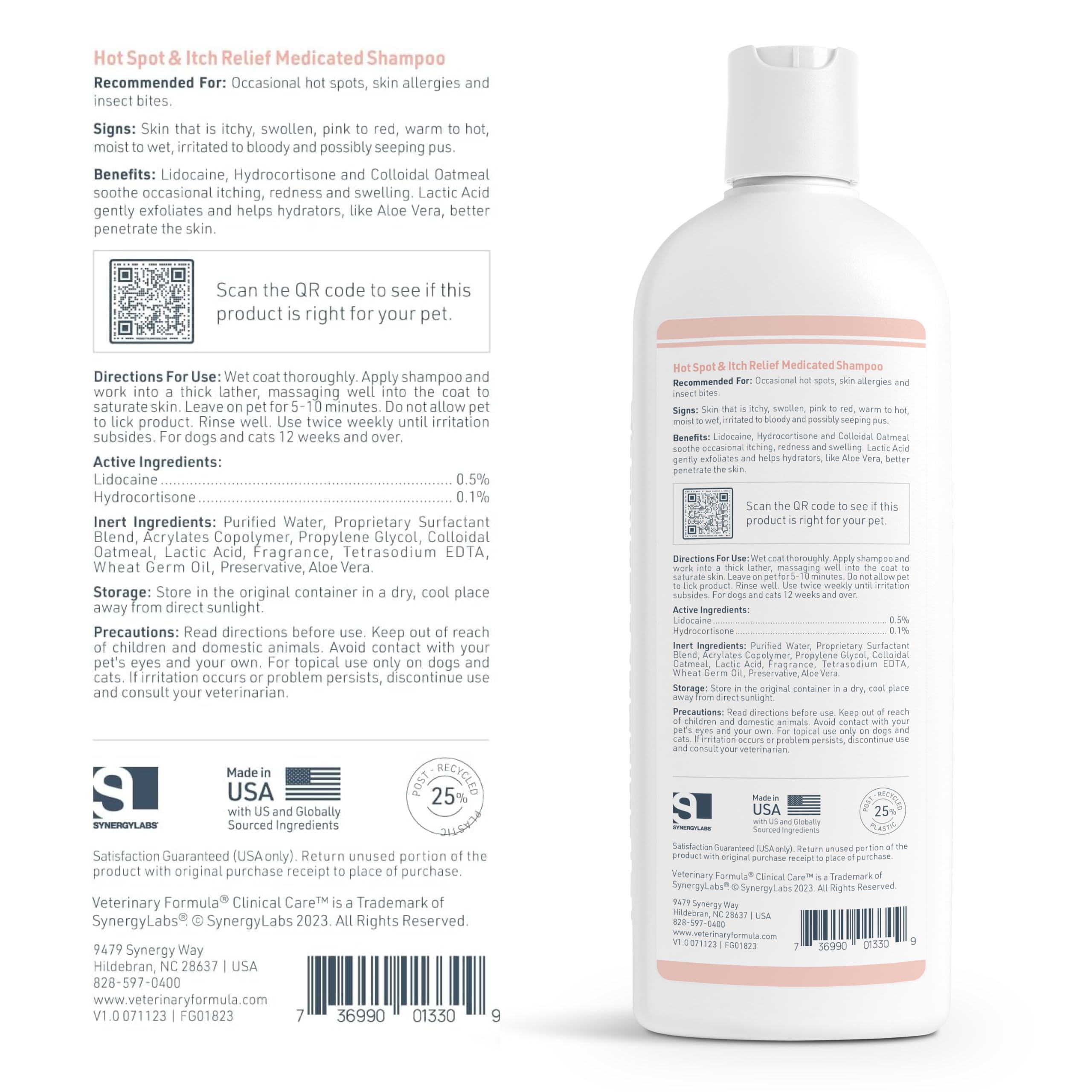 Application topique Veterinary Formula, flacon, pratique pour traiter les zones irritées.