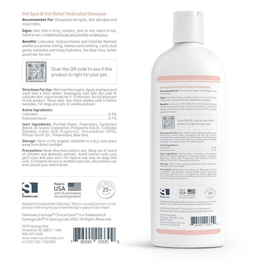 Application topique Veterinary Formula, flacon, pratique pour traiter les zones irritées.
