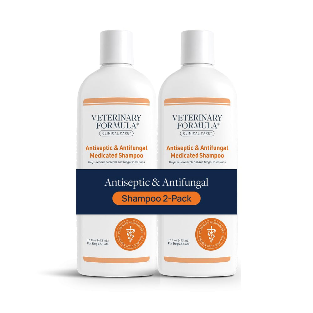Shampoing Veterinary Formula en bouteille 16oz, conçu pour peau sensible.