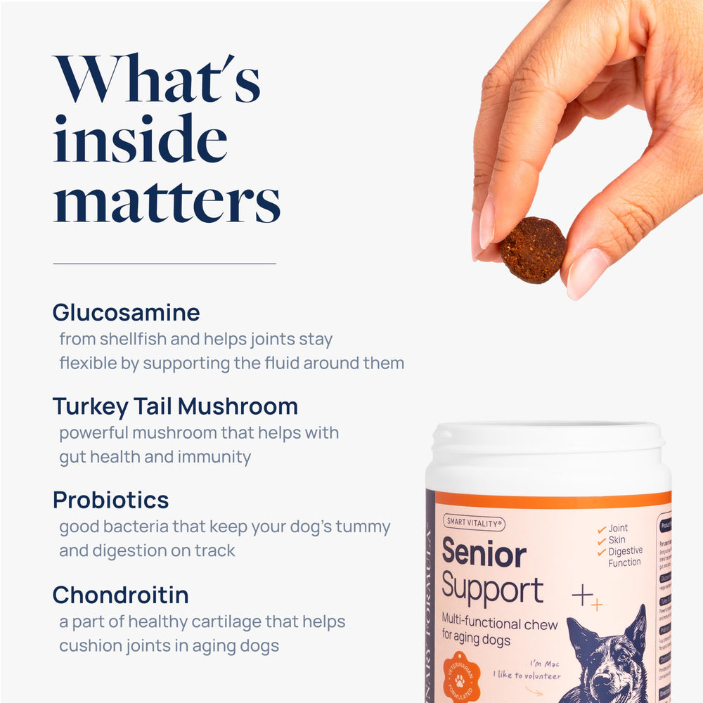 Veterinary Formula Smart Vitality Senior Emballage clair et pratique pour le quotidien