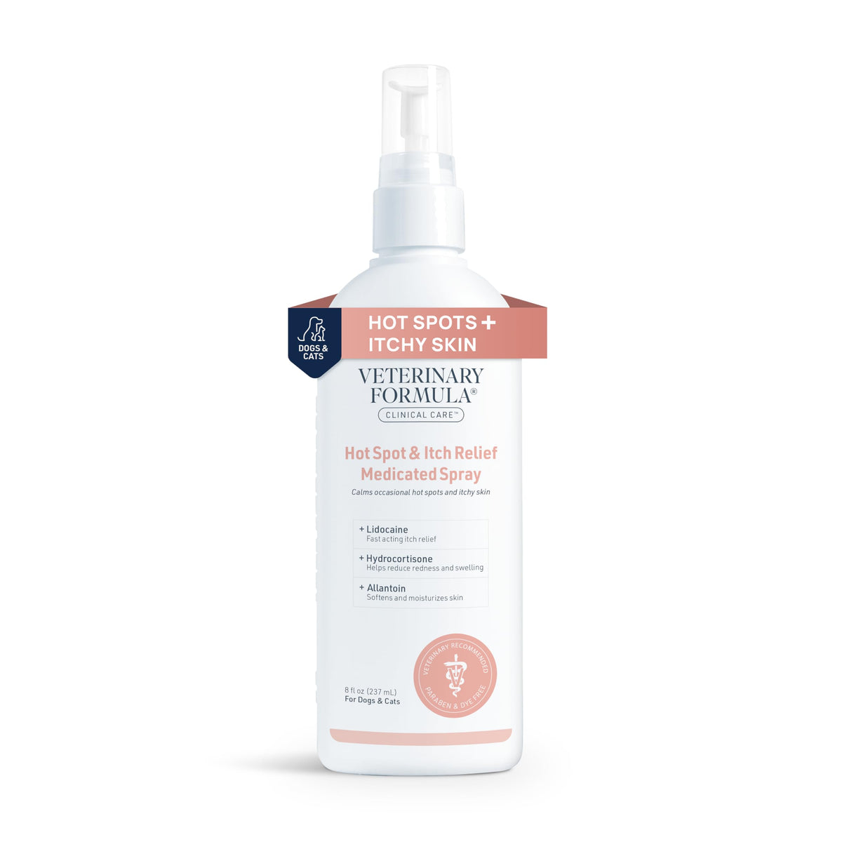 Pulvérisation Veterinary Formula point chaud apaisant pour chien et chat.