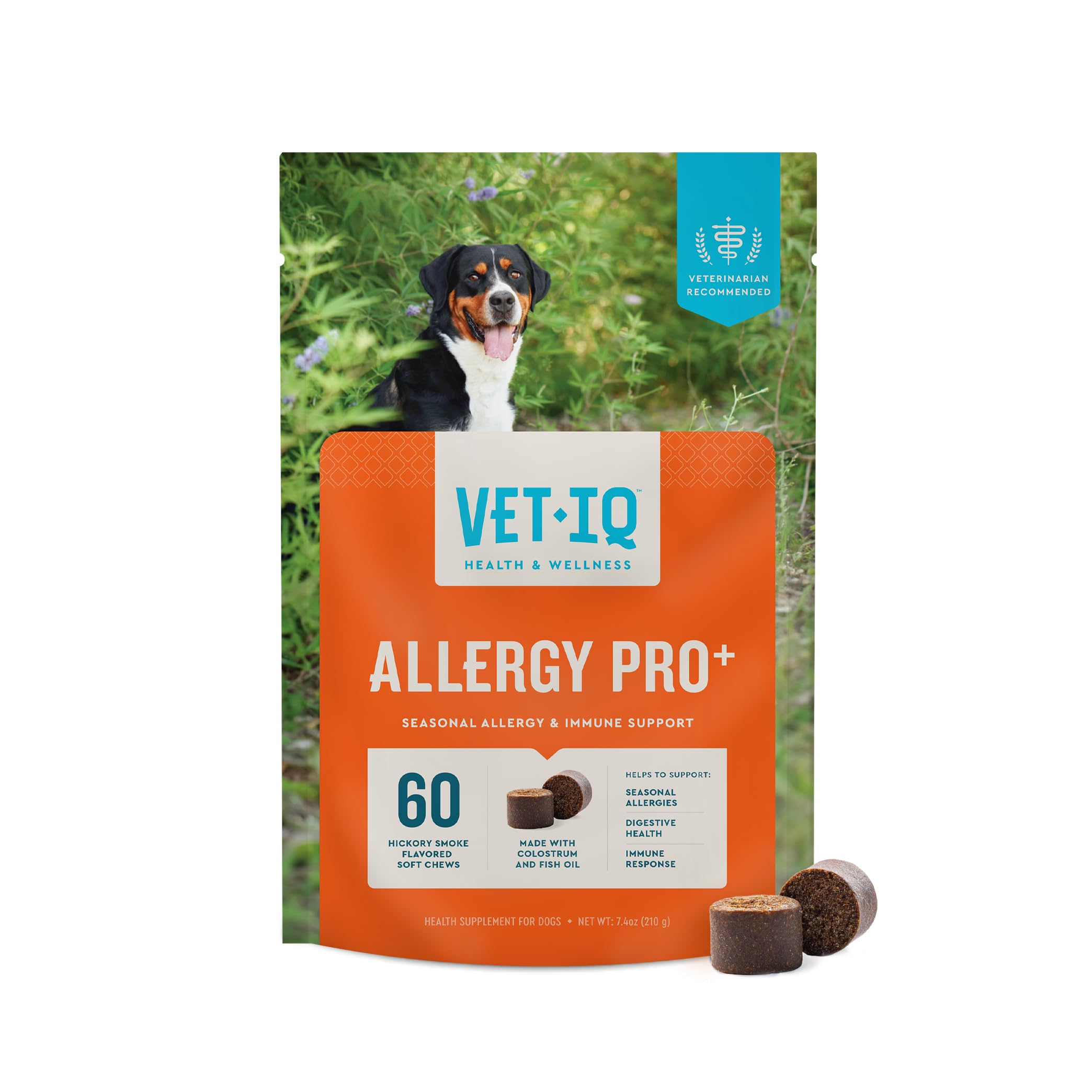 VetIQ Allergy Pro+ bouchée molle pour chien, goût fumé Hickory