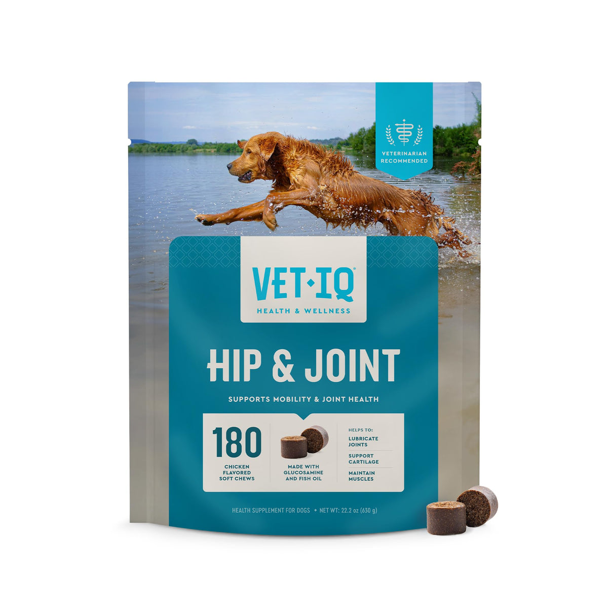 VetIQ gommes douces articulations chien – soutien mobilité quotidien.