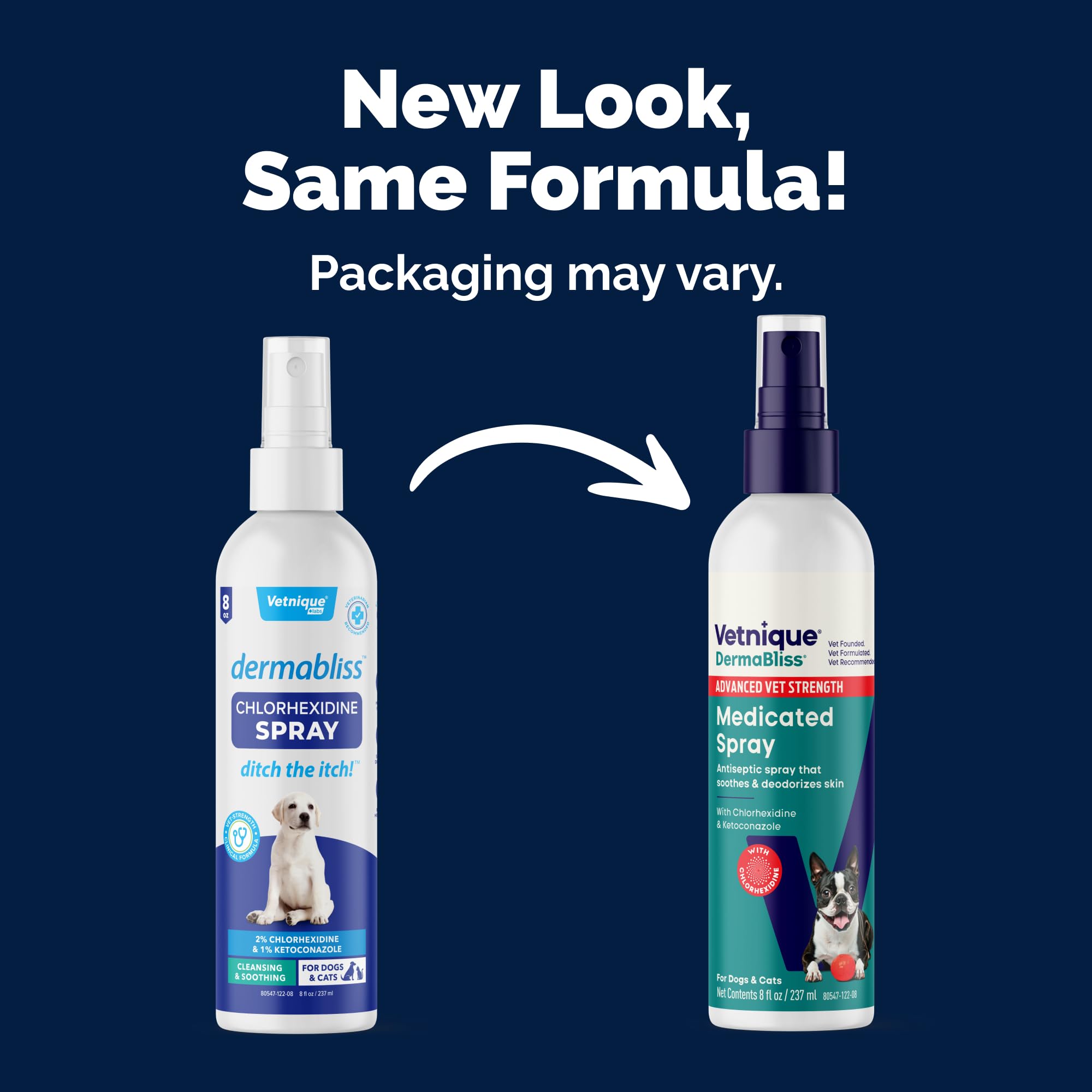 Application ciblée sur la peau du chien pour zones sensibles.