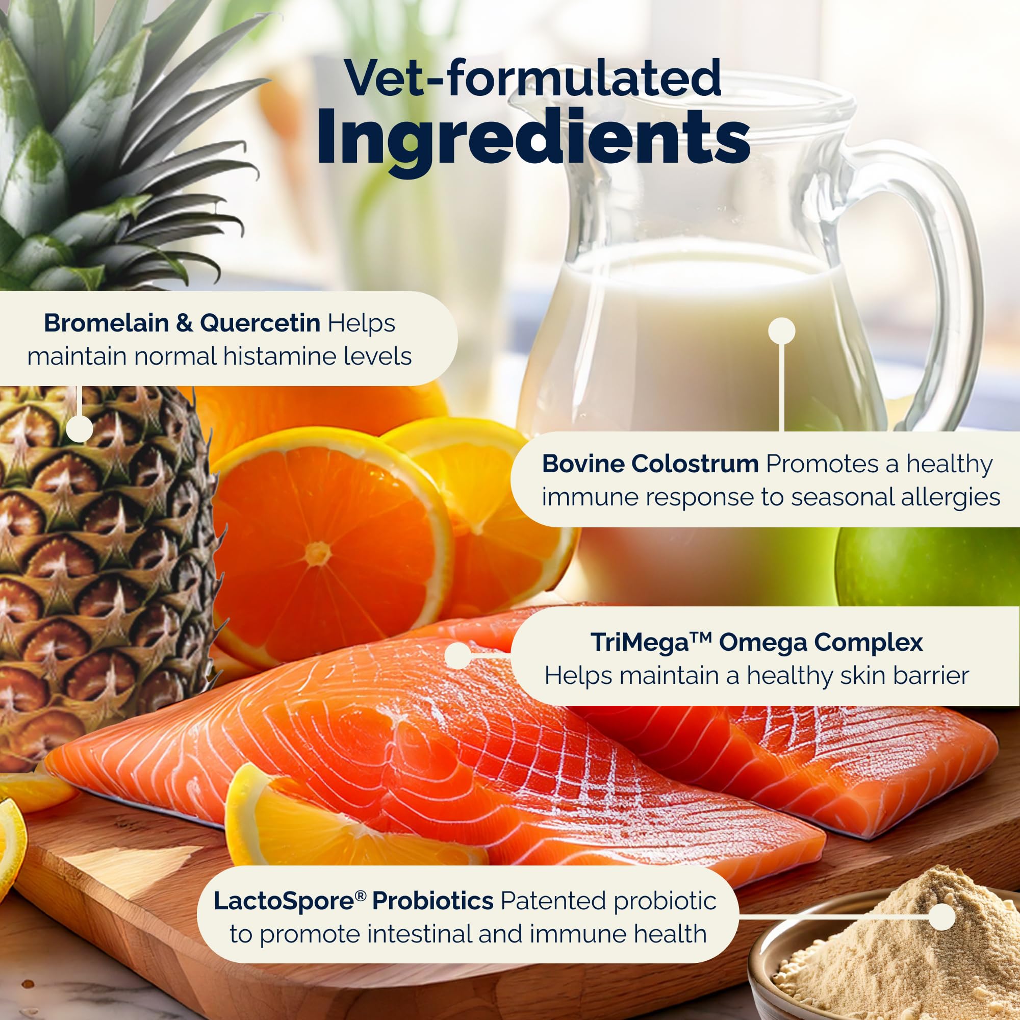Vetnique DermaBliss – colostrum bovin pour la nutrition intestinale.