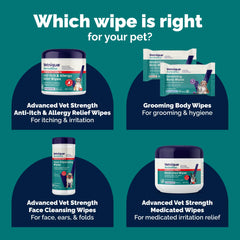 Lingettes Dermabliss Vetnique kétoconazole pour peaux sensibles du chien