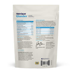 Glandex Vetnique bouchées canard-bacon, texture agréable et soutien digestif.