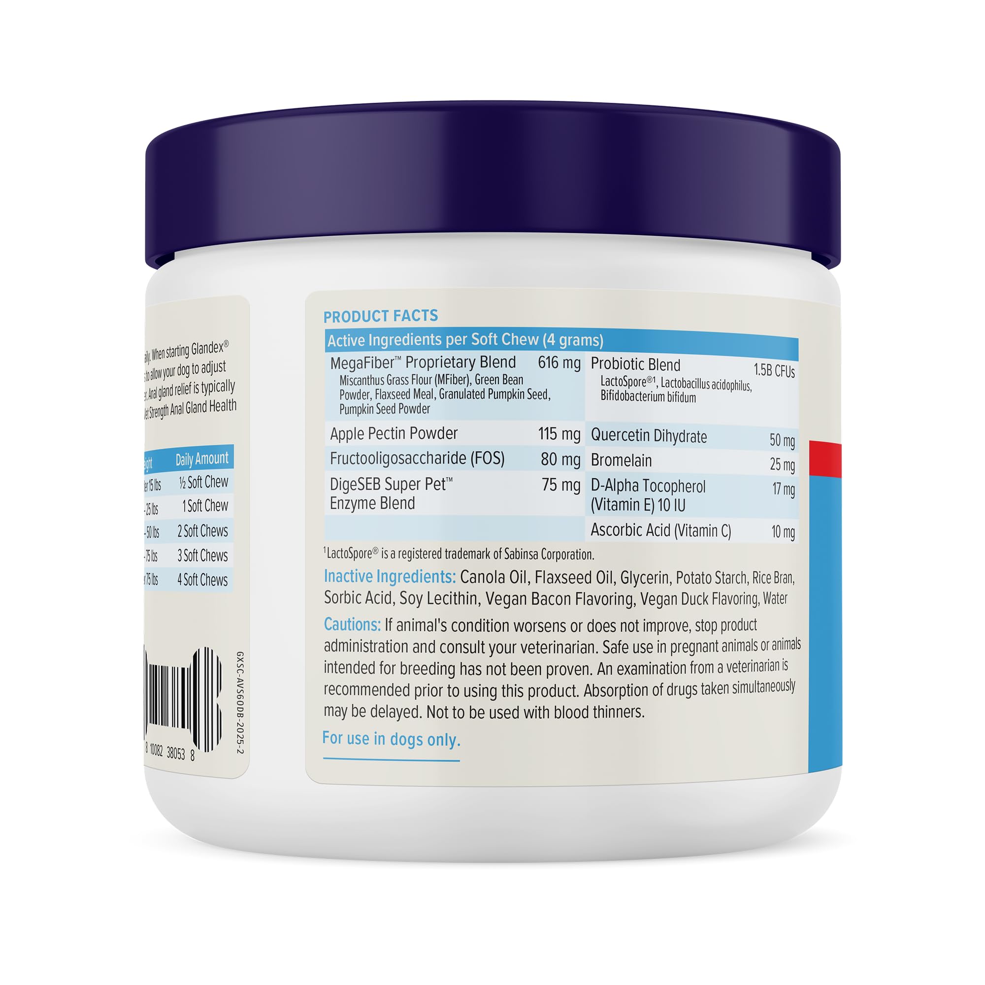 Probiotiques et enzymes digestives dans Glandex Vetnique