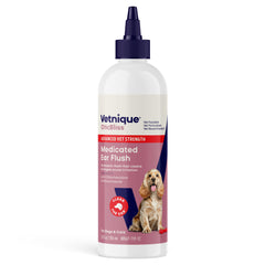 Vetnique Oticbliss bouteille 12oz prête au nettoyage des oreilles chiens et chats